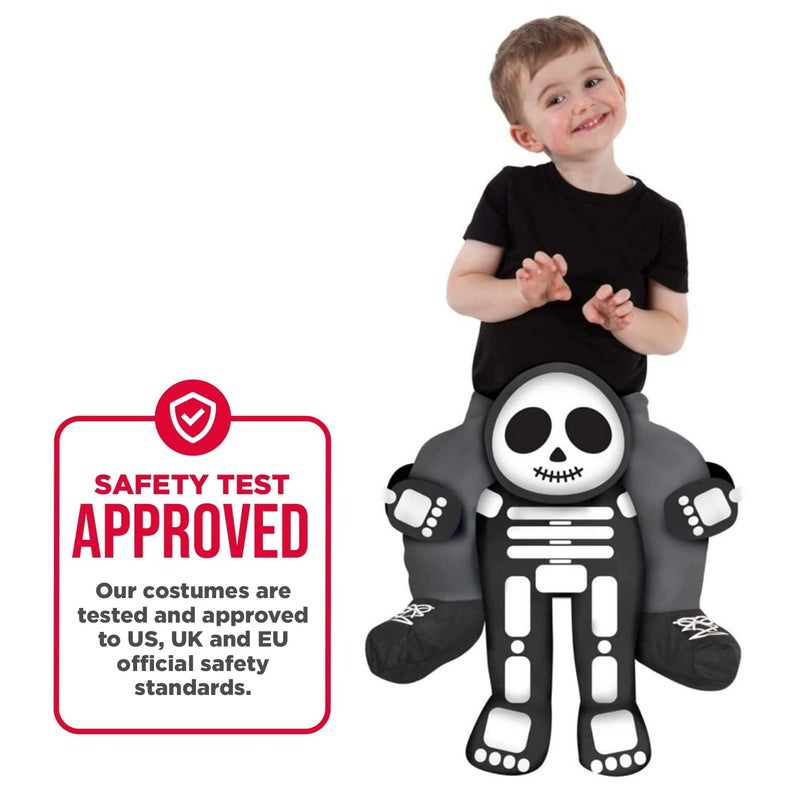 Morphsuits Toddler Skeleton Piggyback Costume Kids Fancy Dress Halloween Costume For Toddlers One Size Fits All